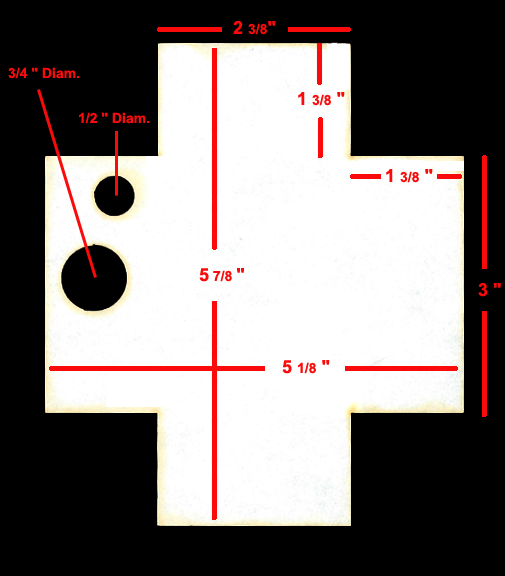 Figure 2: This is the shape that was being cut by hand from large sheets of filter paper, one at a time.